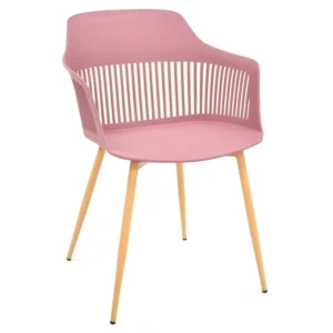 mobiliario-contract-sillon alcazaba metal polipropileno rosa oscuro 1
